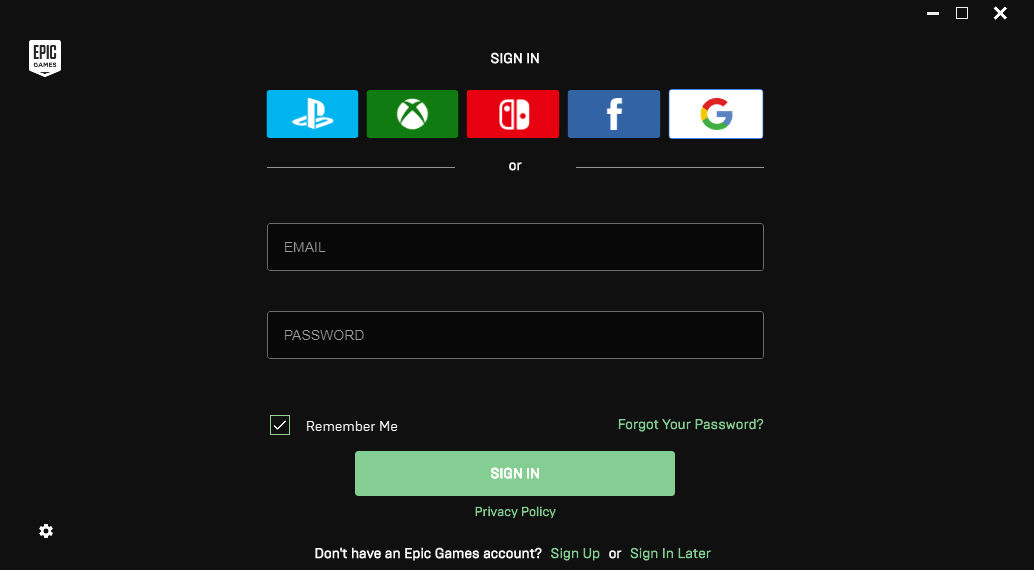 Epic Games Login