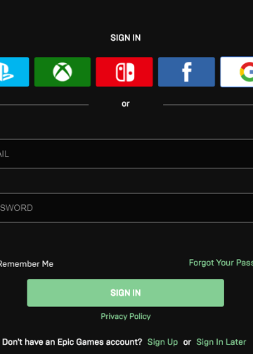 Epic Games Login