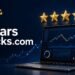 5Stars Stocks.com stock research platform with market charts and five-star rating concept.