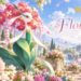 Florges, the Fairy-type Garden Pokémon, surrounded by colourful flowers