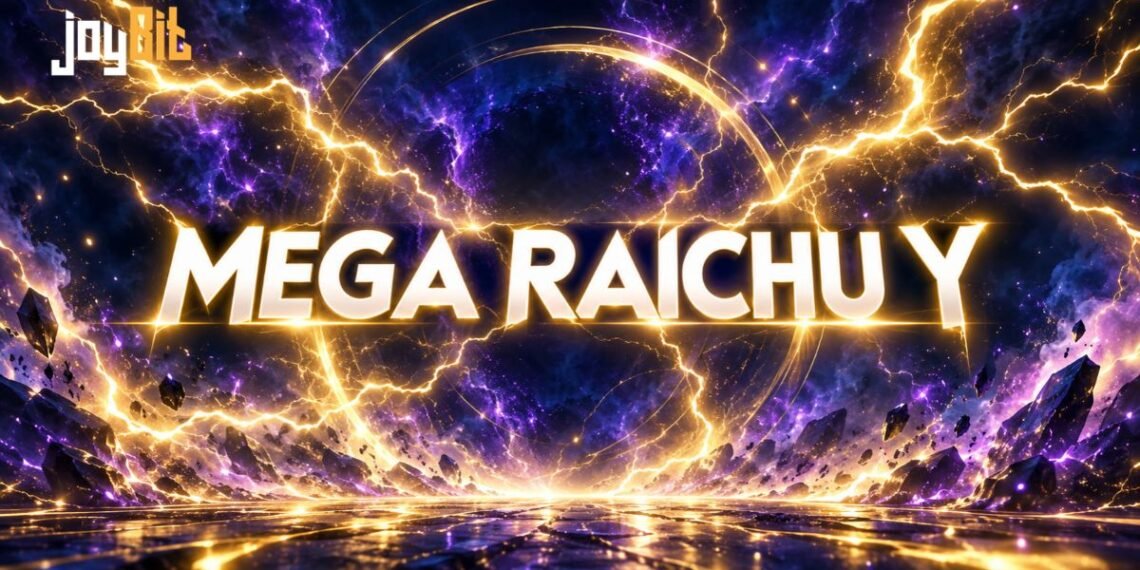 Mega Raichu Y showing its pointed head fur and lightning-shaped tail in Pokémon Legends: Z-A Mega Dimension.