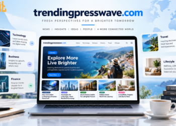 Illustration representing TrendingPressWave.com, a general-interest digital publishing website covering technology, business, finance, travel and lifestyle topics.
